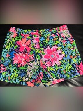 Lilly Pulitzer GRETCHEN HIGH RISE SHORT festive fantasy 10